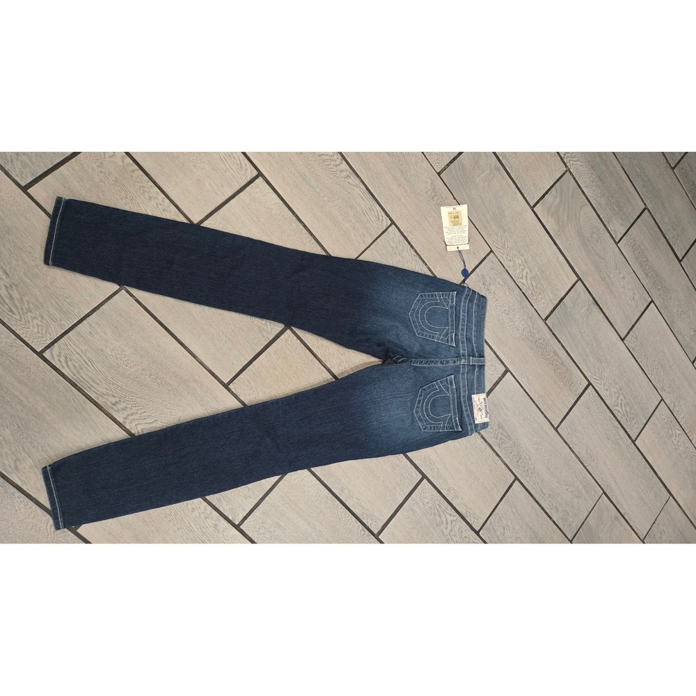 True Religion Legging Basic Allover Natural Jeans FDD Summit Dark Wash Size 28 - Picture 5 of 6